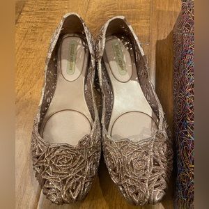 Women’s Melissa Rose Gold Campana Flats